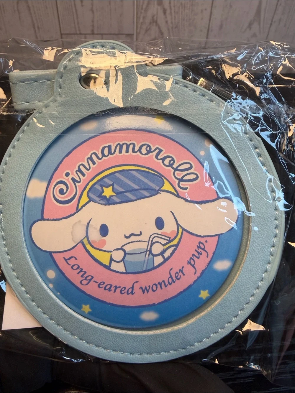 Cinnamoroll Blue Round Bag Tag, Badge, Button